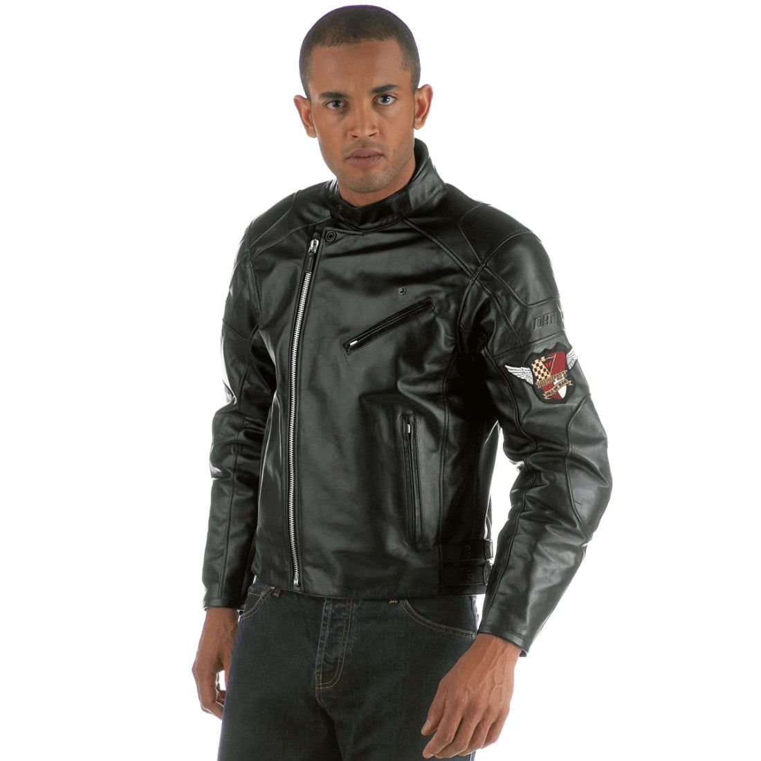 GIACCA IN PELLE CHIODO-TT BLACK- DAINESE