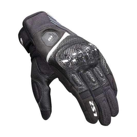 GUANTI IN PELLE E TESSUTO  ATOM NERO- LS2