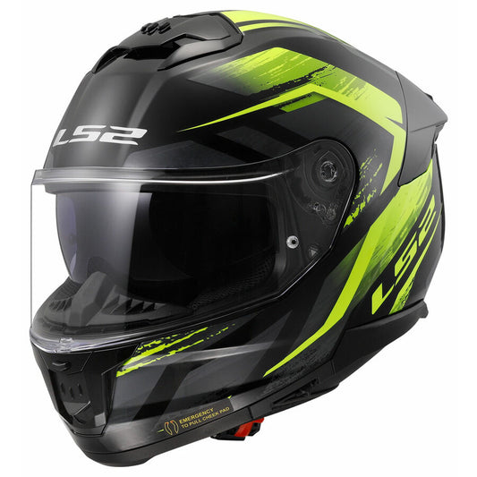 CASCO STREAM II YELLOW E BLACK - LS2